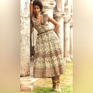 Sea NY Marlee Smocked Cotton Printed Dress with Pockets